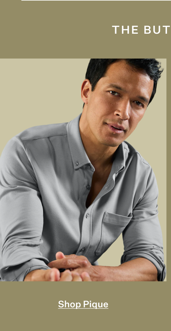 SILVER Pique Button Up