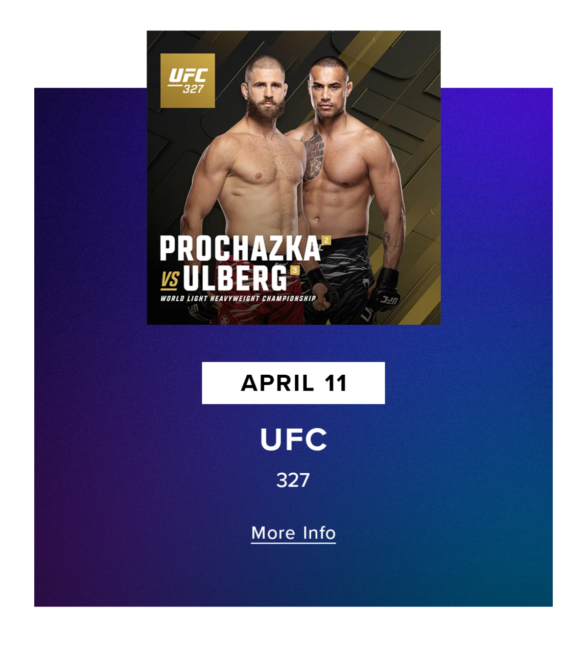 UFC 327 | April 11