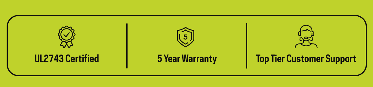 5 Year Warranty 