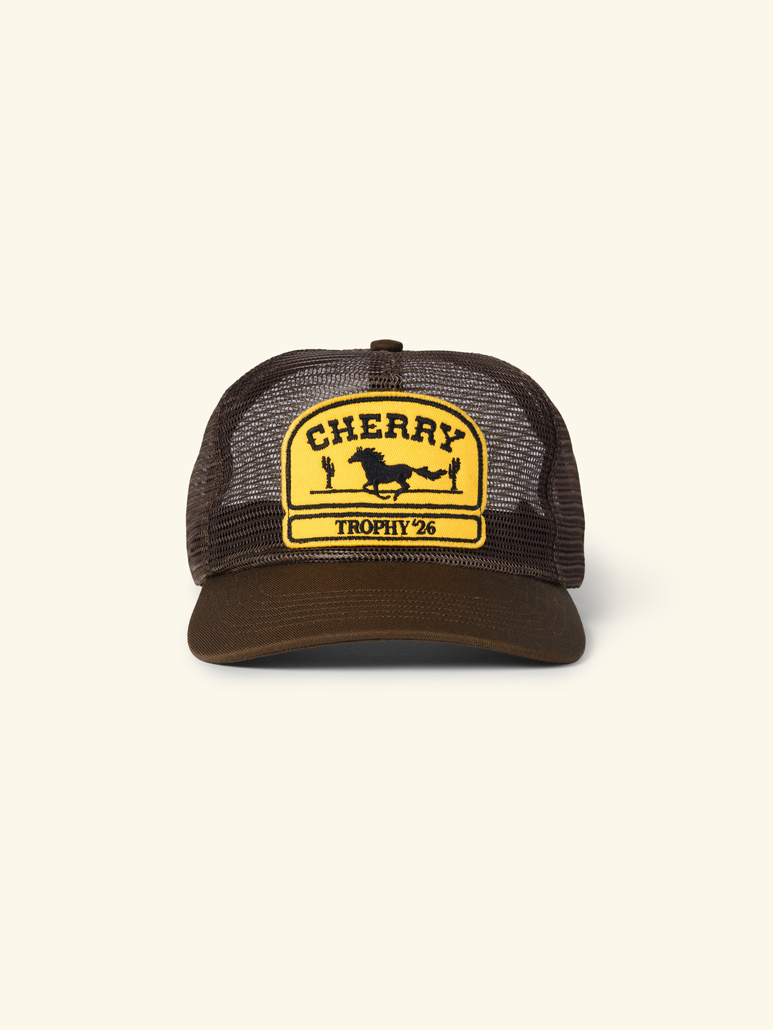 Image of Mesh 5 Panel Trucker (Brown)
