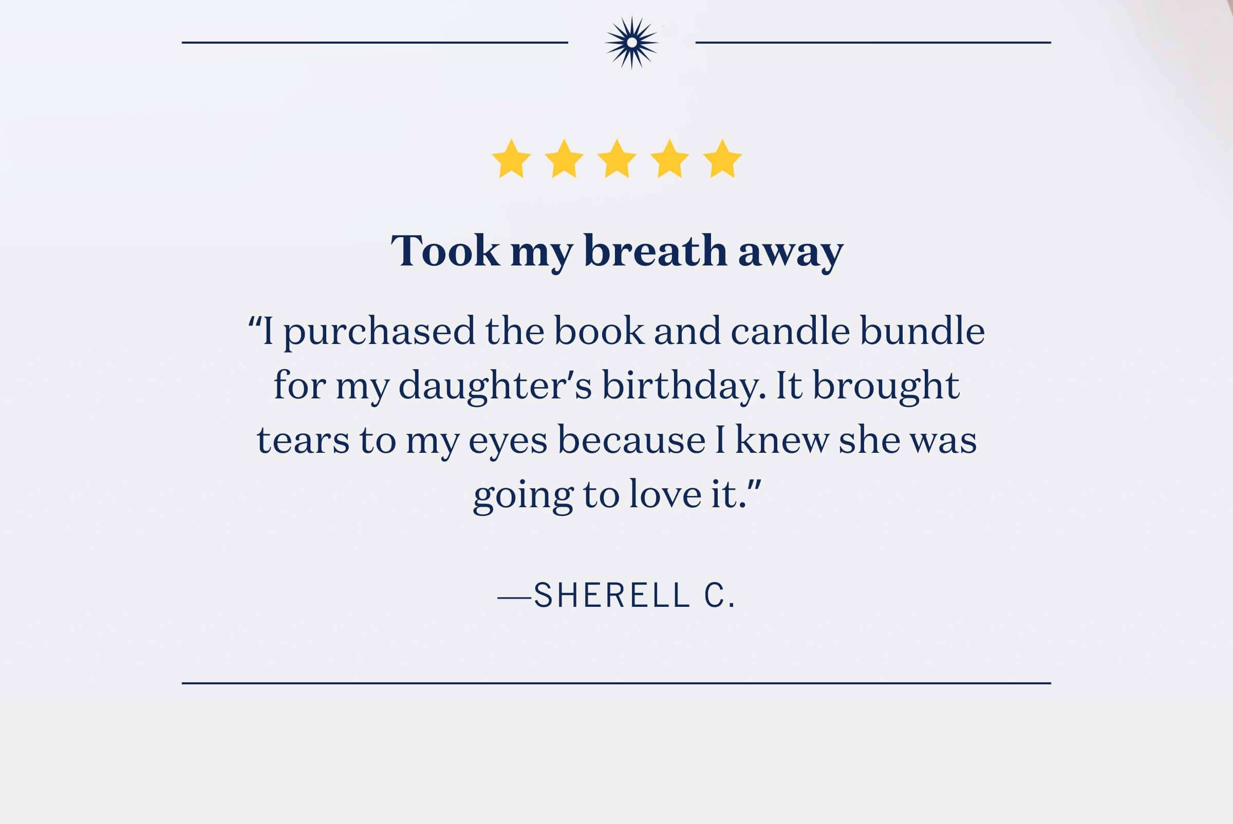Took my breath away-Sherell C.