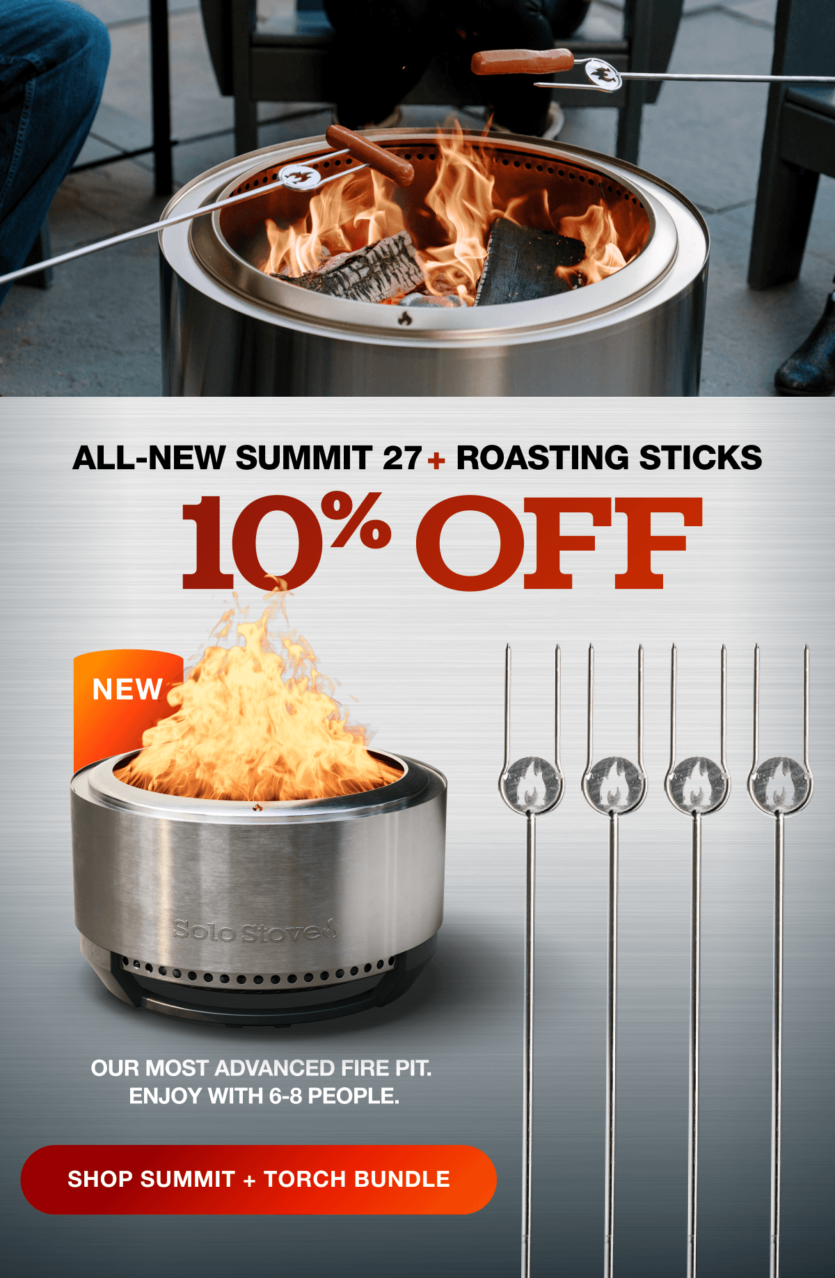 Summit 27 Fire Pit + Roasting Sticks Bundle