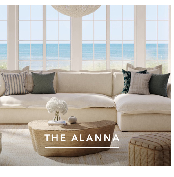 Alanna Modern Classic Ashford Cream Performance 2-Piece Sectional