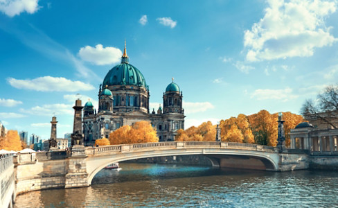 Spree River Bridge Cathedral Berlin