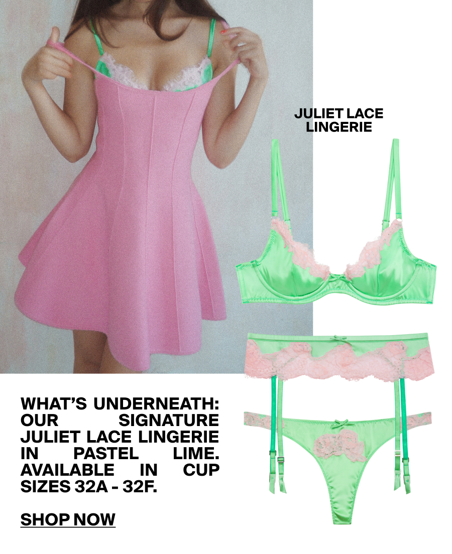 What's Underneath: Juliet Lace Lingerie In Pastel Lame