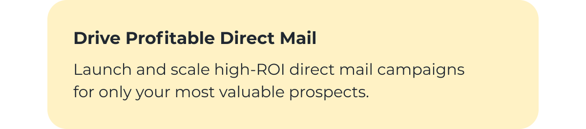 DRIVE PROFITABLE DIRECT MAIL