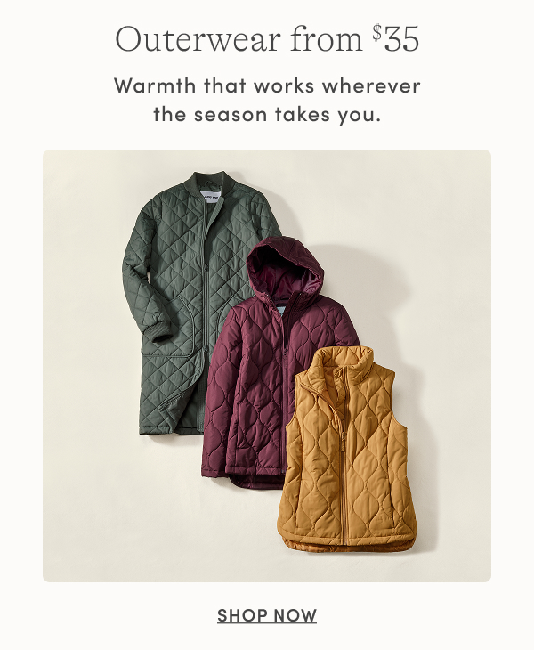 Shop Outerwear from $35