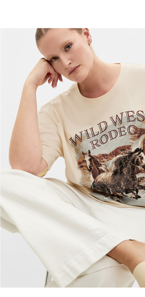 Shop the Wild West Oversized Cotton Tee