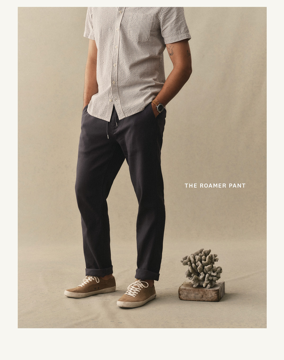 The Roamer Pant in Navy Broken Twill