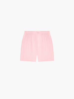Aloe Linen Mid Length Shorts—magnolia pink