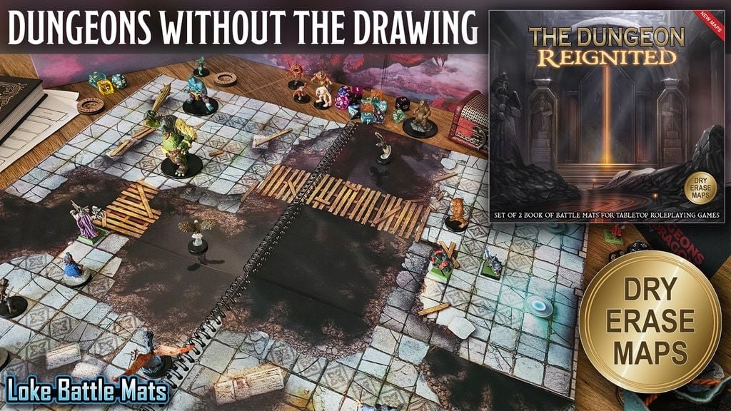 The Dungeon Reignited - Modular, Dry Erase Battle Maps for RPGS
