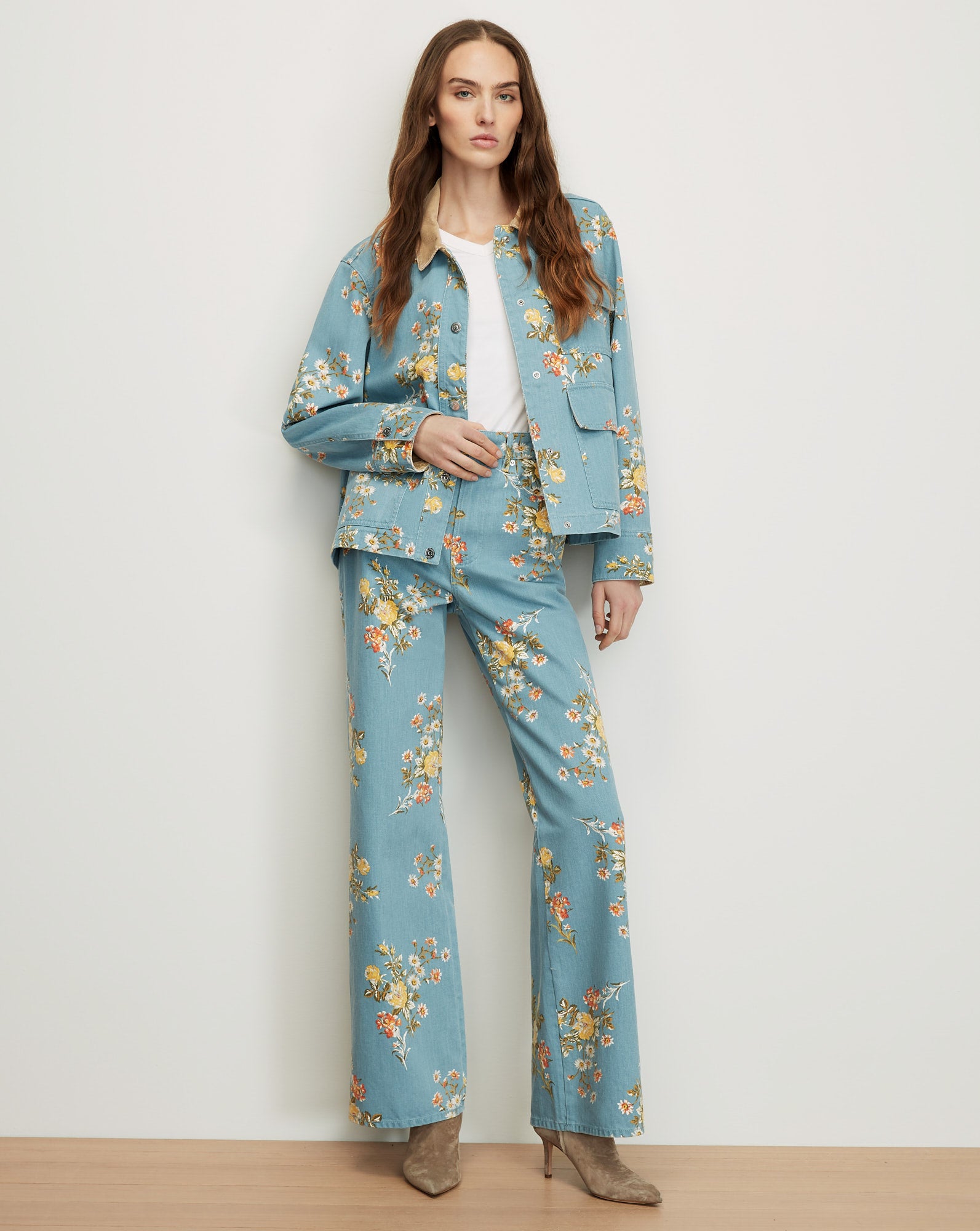 Image of Taylor Floral Wide-Leg Jean