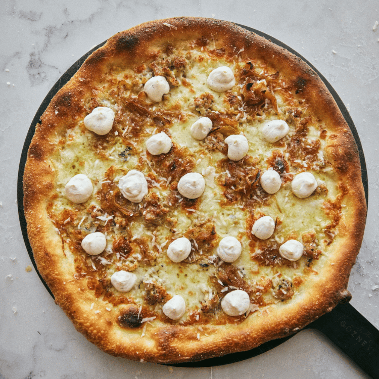 sausage and onion pizza
