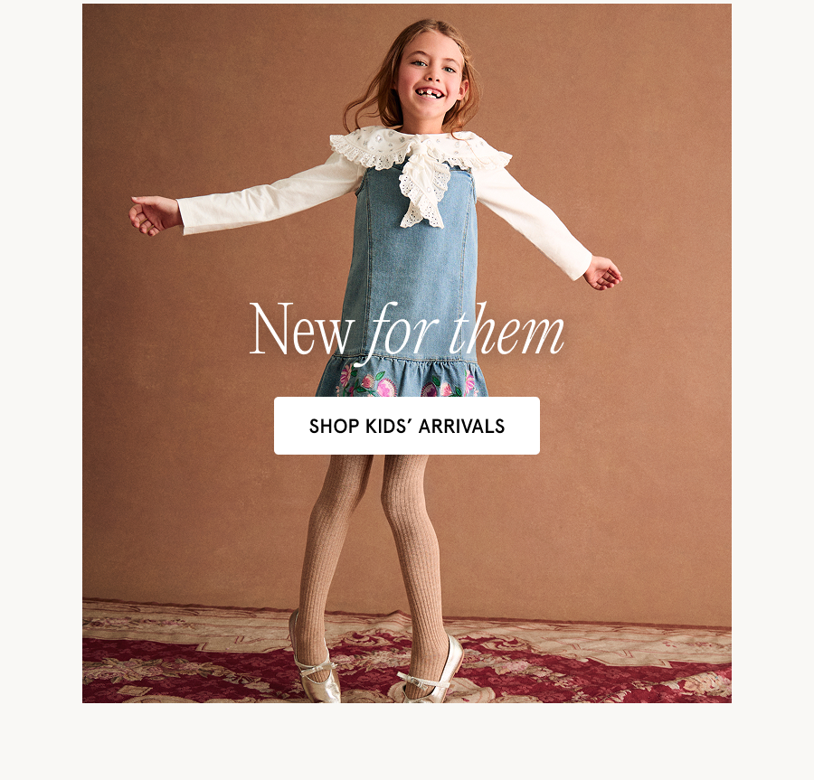 "New for them SHOP KIDS' ARRIVALS"