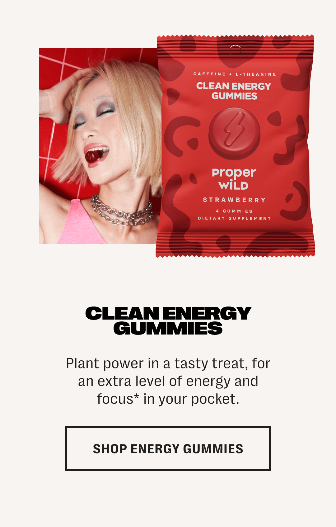 clean energy gummies - plant power in a tasty treat, for an extra level of energy and focus* in your pocket. - shop energy gummies