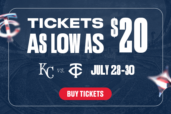 Get tickets as low as $20 for the Kansas City series on July 28-30. Buy Tickets!