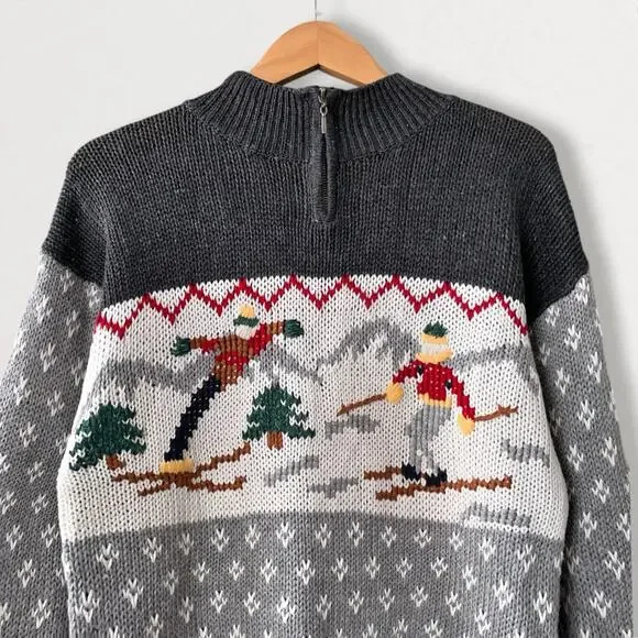 Vintage Quarter-Zip Ski Sweaters