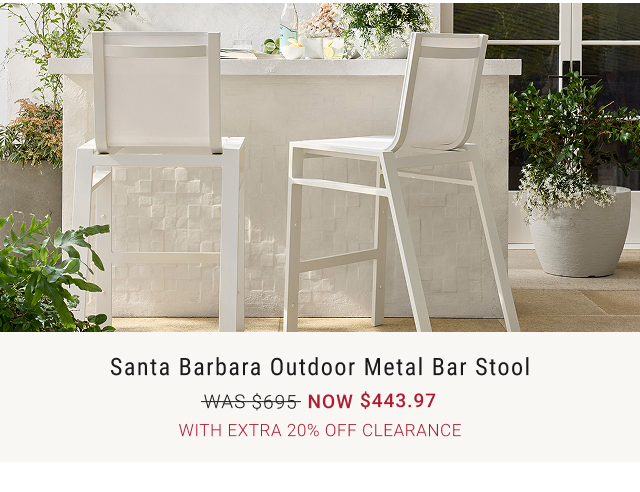 Santa Barbara Outdoor Metal Bar Stool - Now $443.97