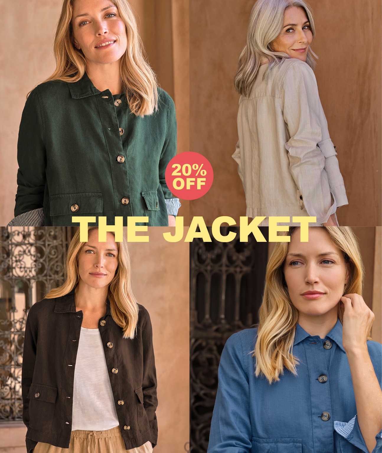 Collared Lightweight Linen Jacket