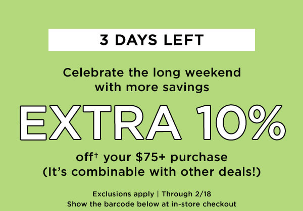 Extra 10% off