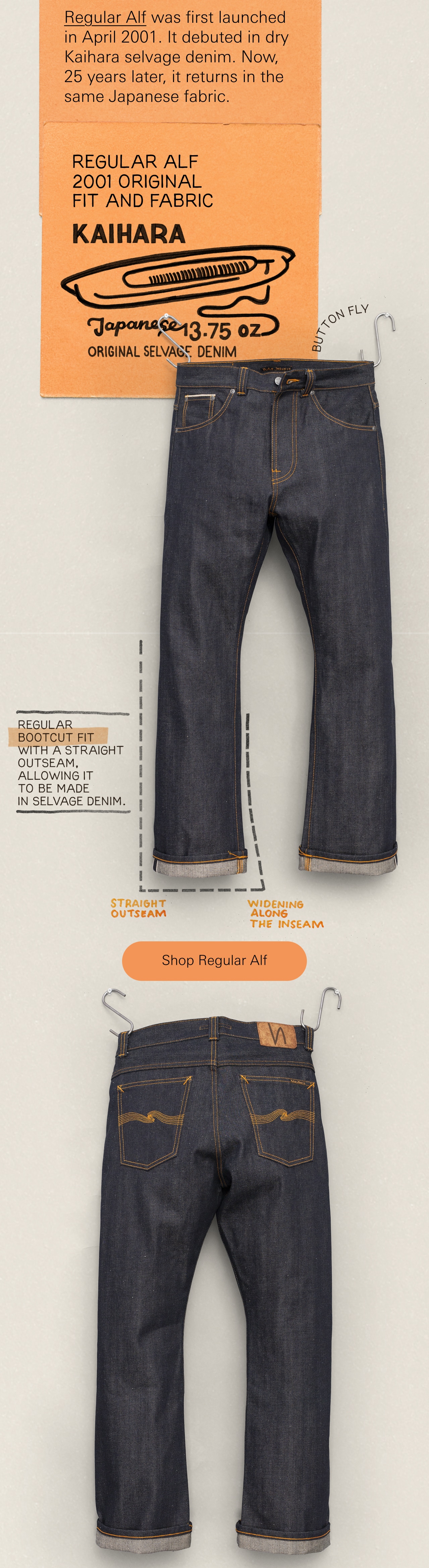 Shop Regular Alf Dry Selvage