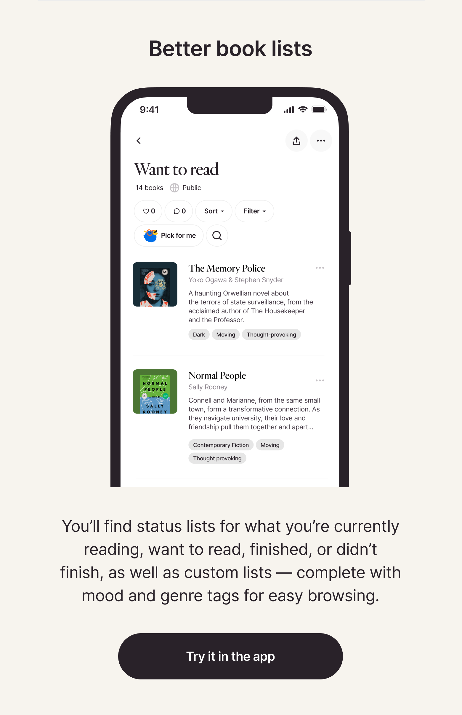 Better book lists