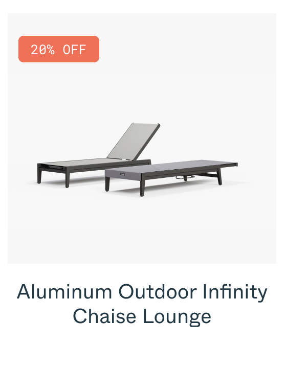 Aluminum Outdoor Infinity Chaise Lounge