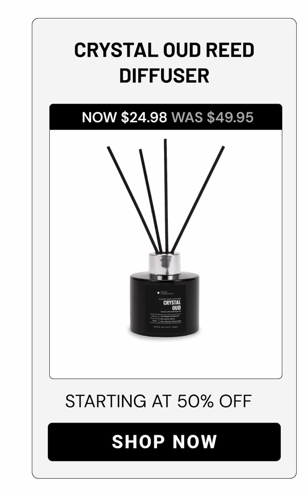 CRYSTAL OUD REED DIFFUSER