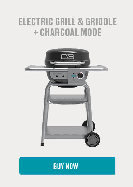 Electric Grill & Griddle With Charcoal Mode - Black