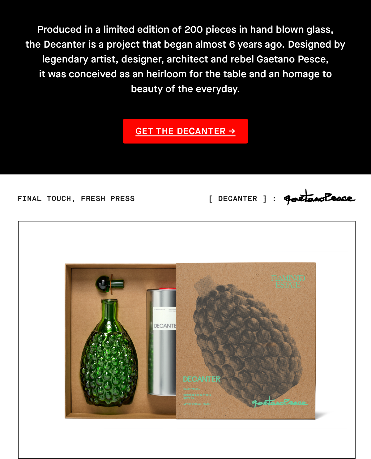 Gaetano Pesce Olive Oil