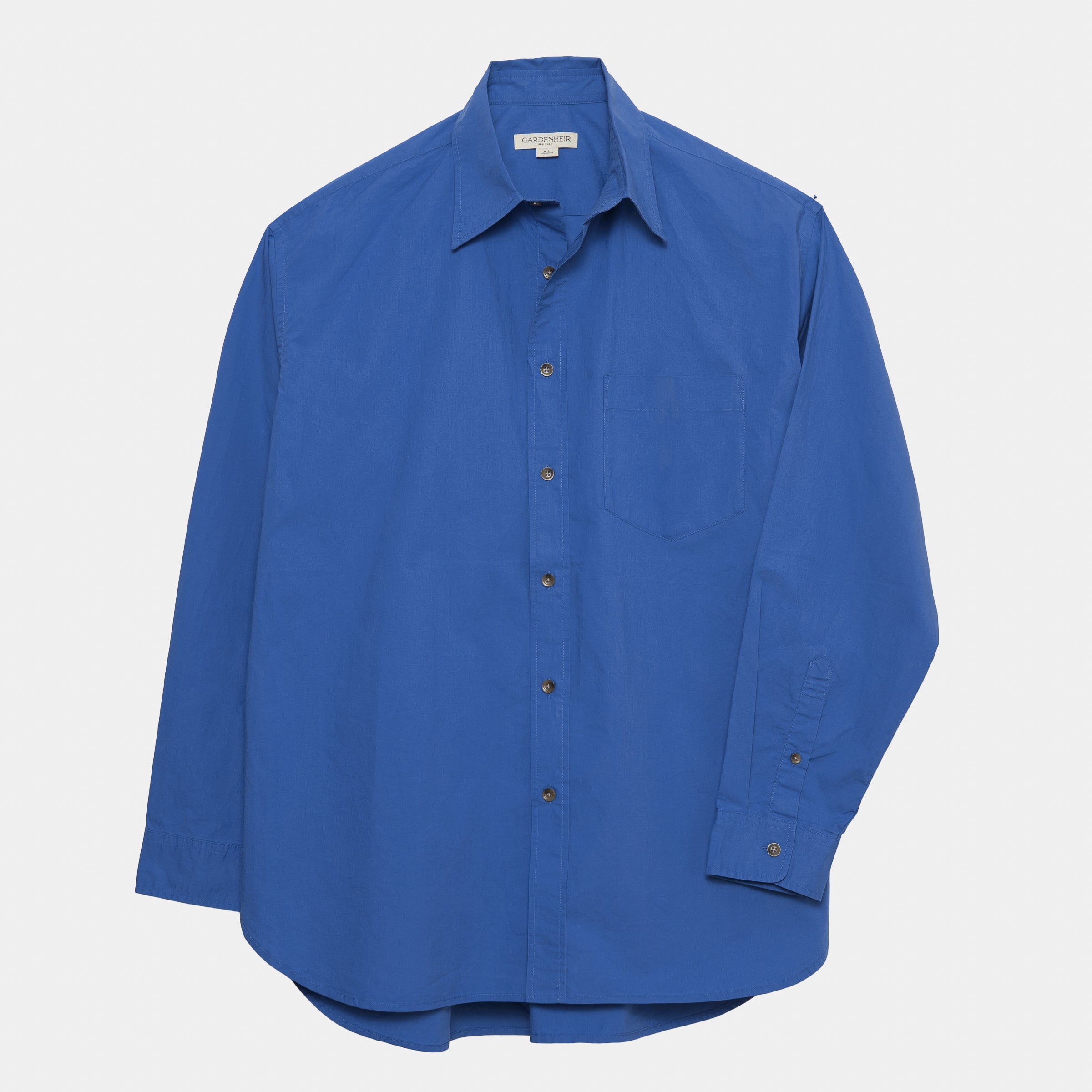 Image of Japanese Typewriter Cotton Gardening Chemise in French Blue