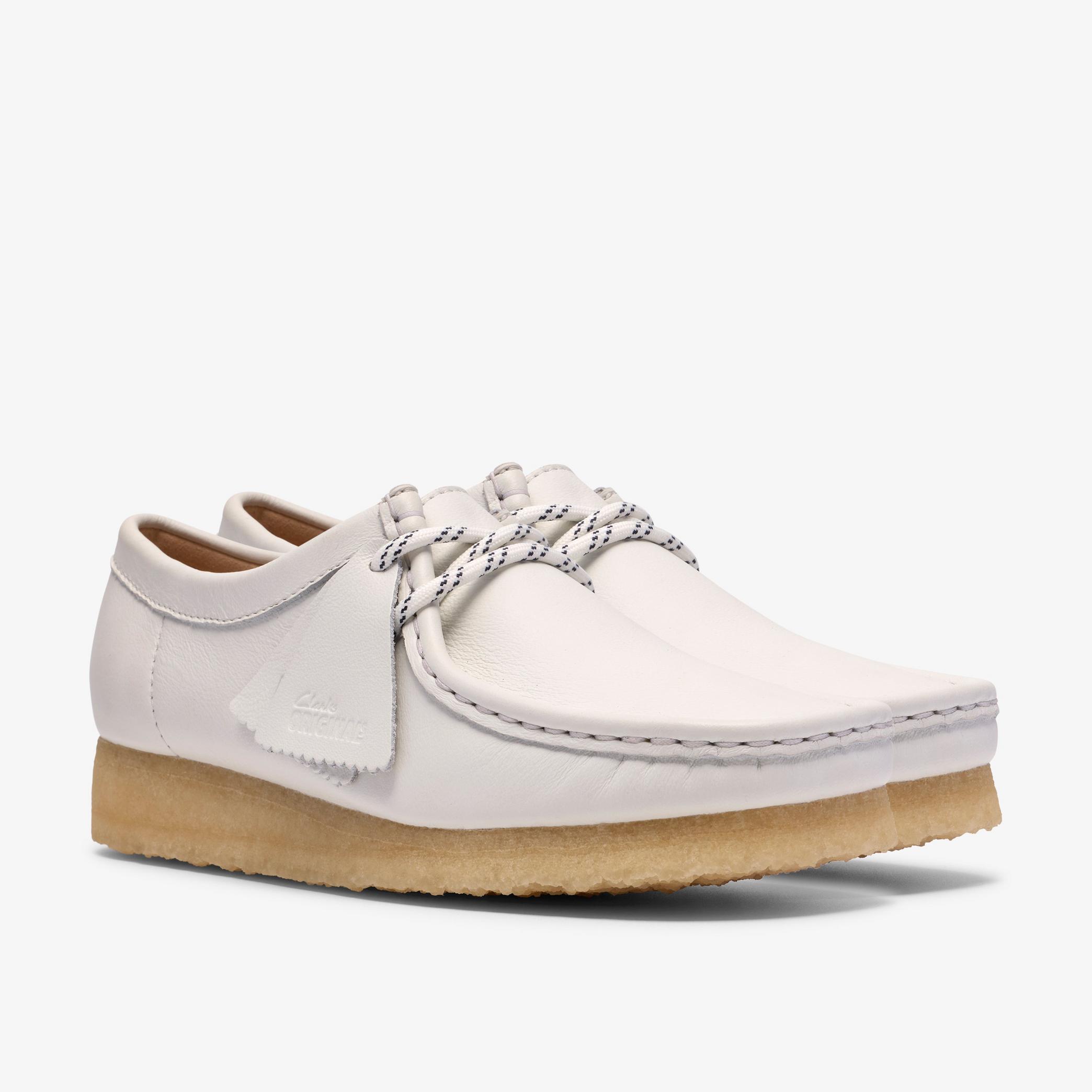 Shop Wallabee White Grain Leather