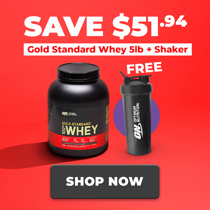 20% OFF Optimum Nutrition Gold Standard Whey + FREE Shaker