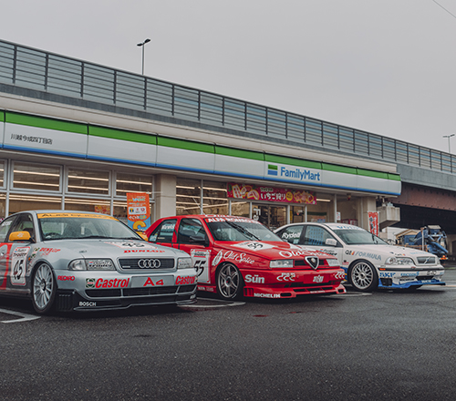Line up of three sports at the Formula 1 track