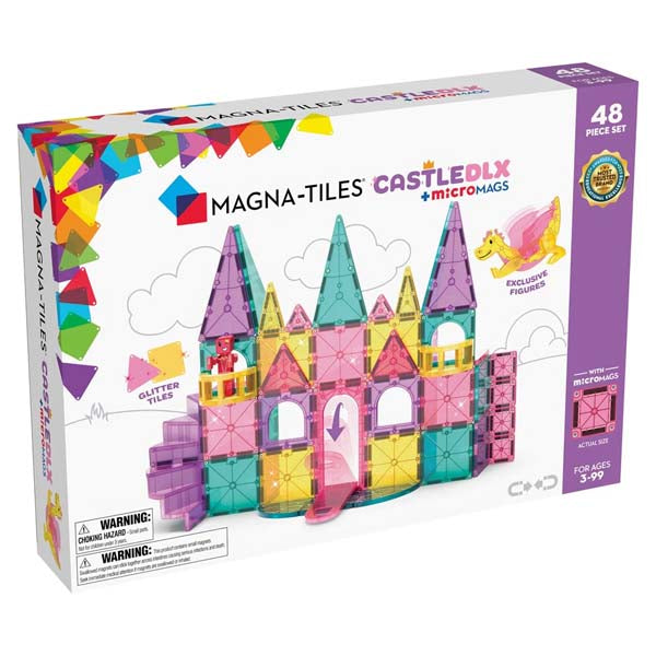 Image of Magna Tiles Castle DLX + microMAGS 48 Piece Set