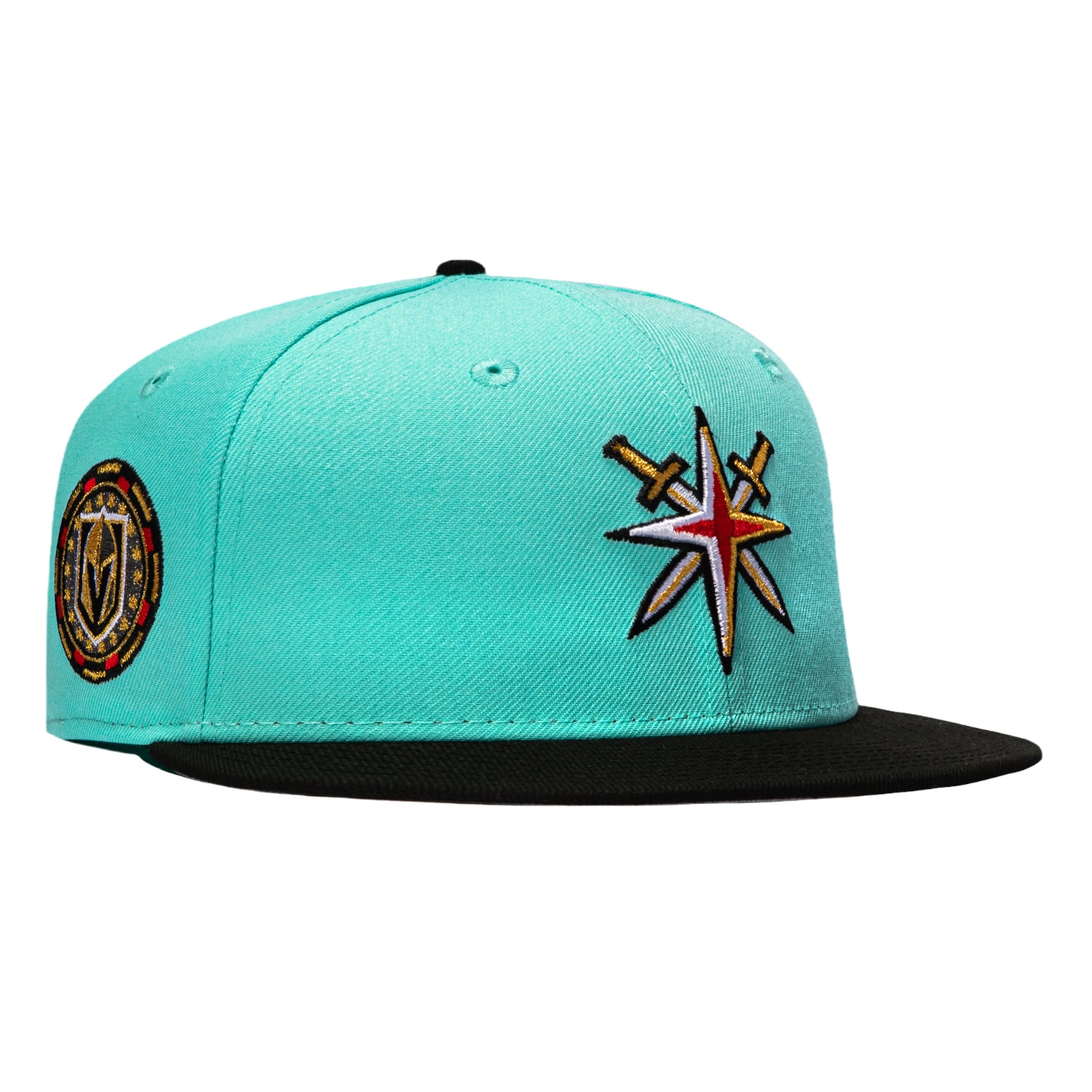 Image of New Era 59Fifty Vegas Golden Knights Chip Patch Alternate Hat - Mint, Black