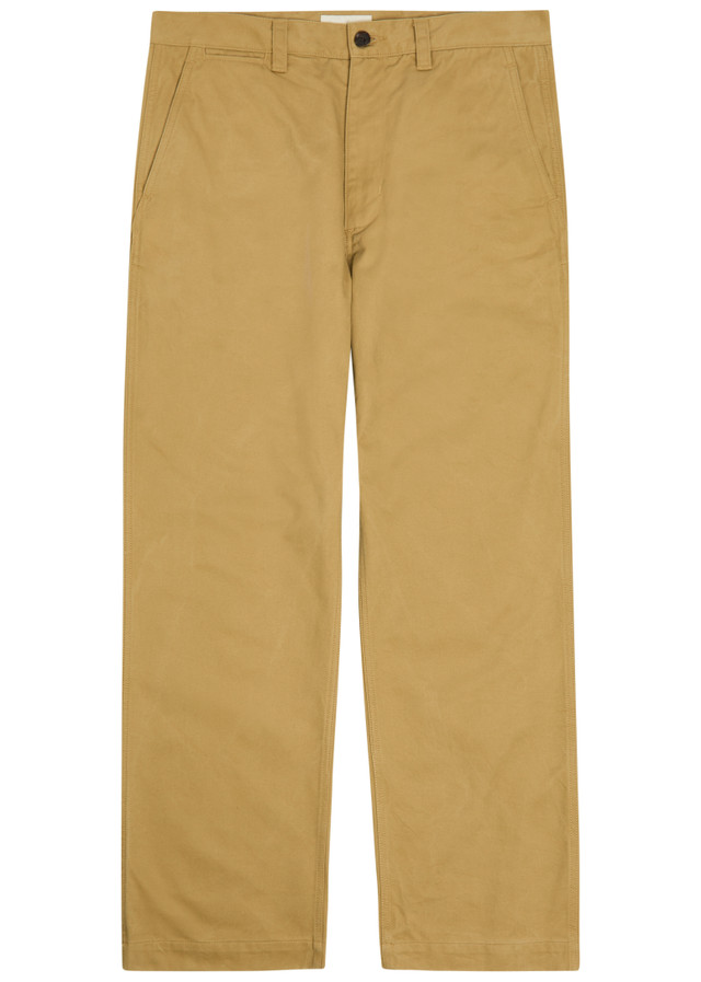 VOWELS Straight-leg cotton trousers