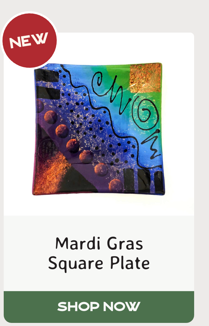 Mardi Gras Square Plate