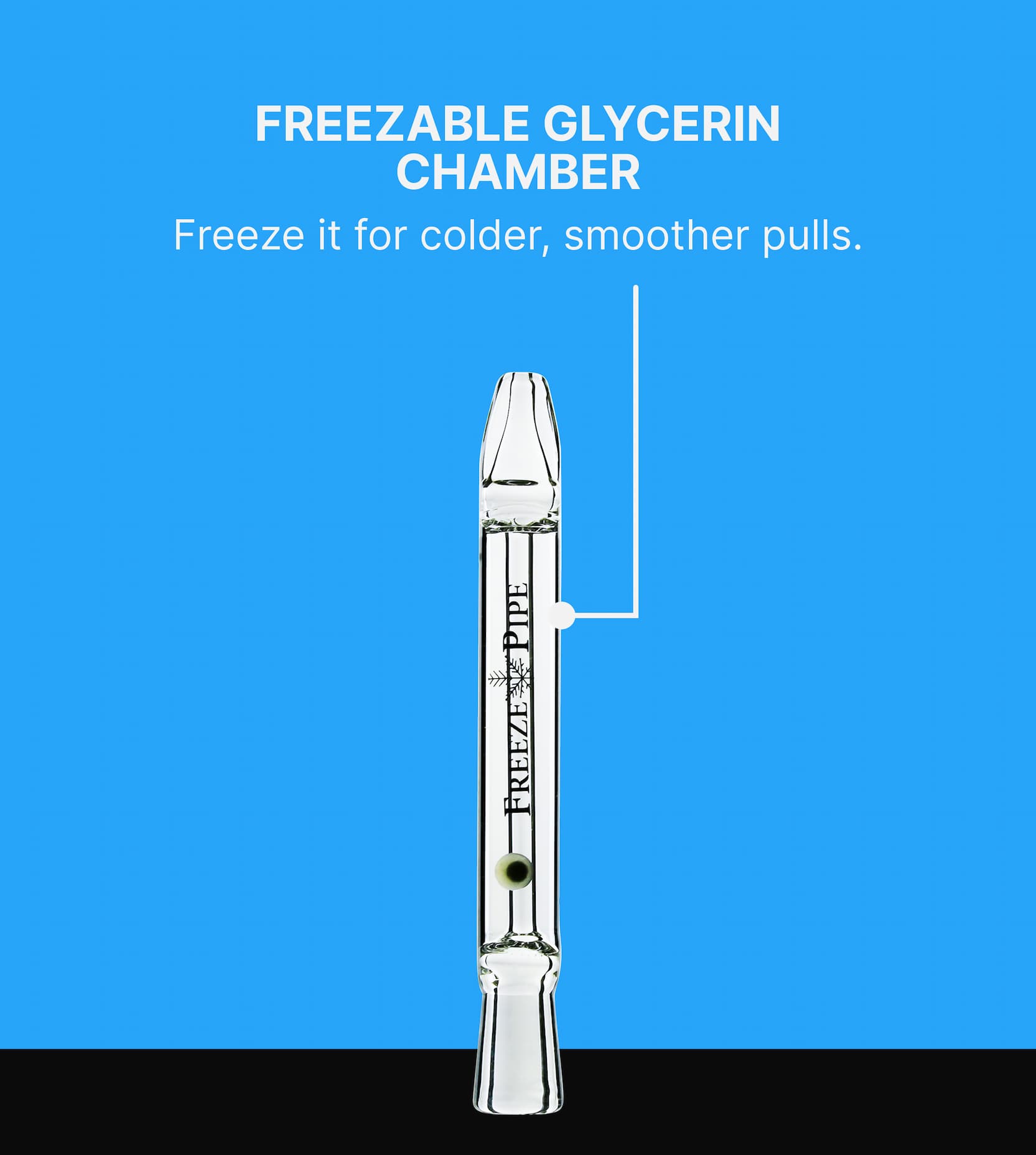 Freezable glycerin piece for cooler pulls