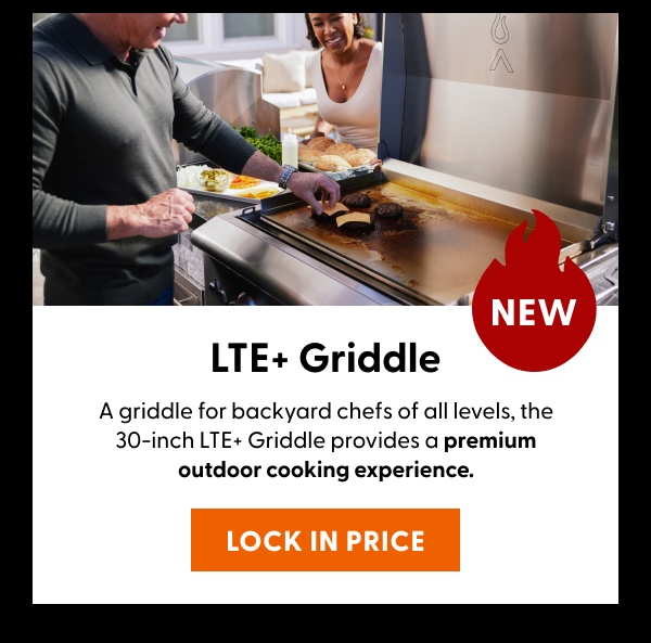 A griddle for backyard chefs of all levels, the 30-inch LTE+ Griddle provides a premium outdoor cooking experience.