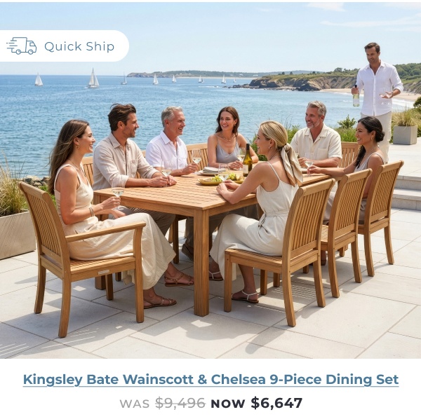 Kingsley Bate Wainscott & Chelsea 9-Piece Dining Set