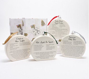 Temp-tations Set of 4 David's Recipe Ornaments