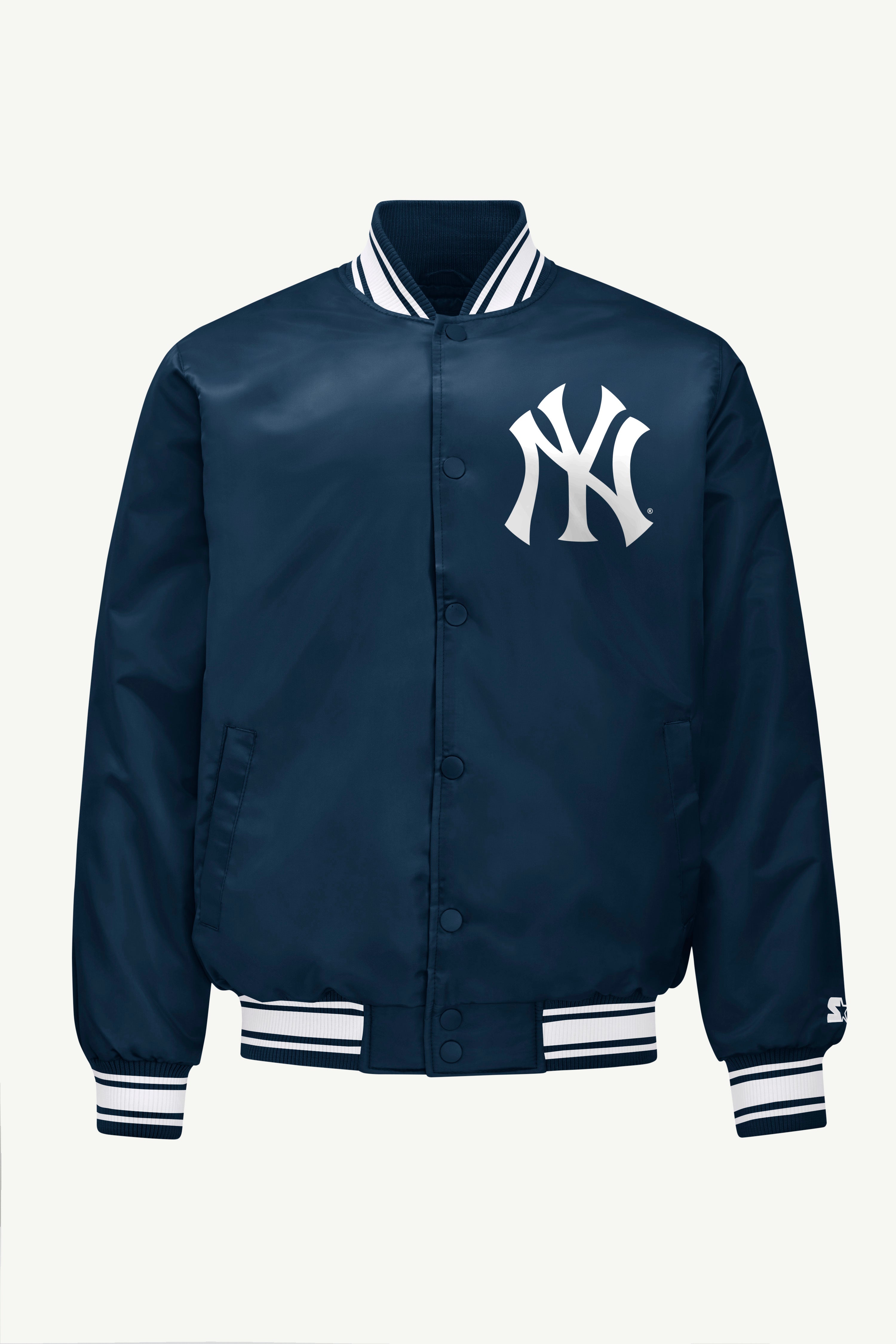 Image of MENS NEW YORK YANKEES PRINTED HOMEPLATE SATIN VARSITY JACKET