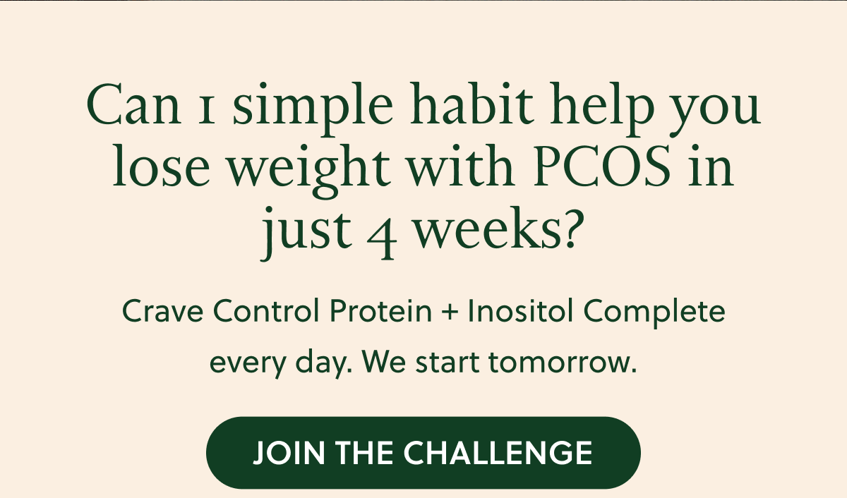 Can 1 simple habit help you lose weight with PCOS in just 4 weeks? Join the challenge