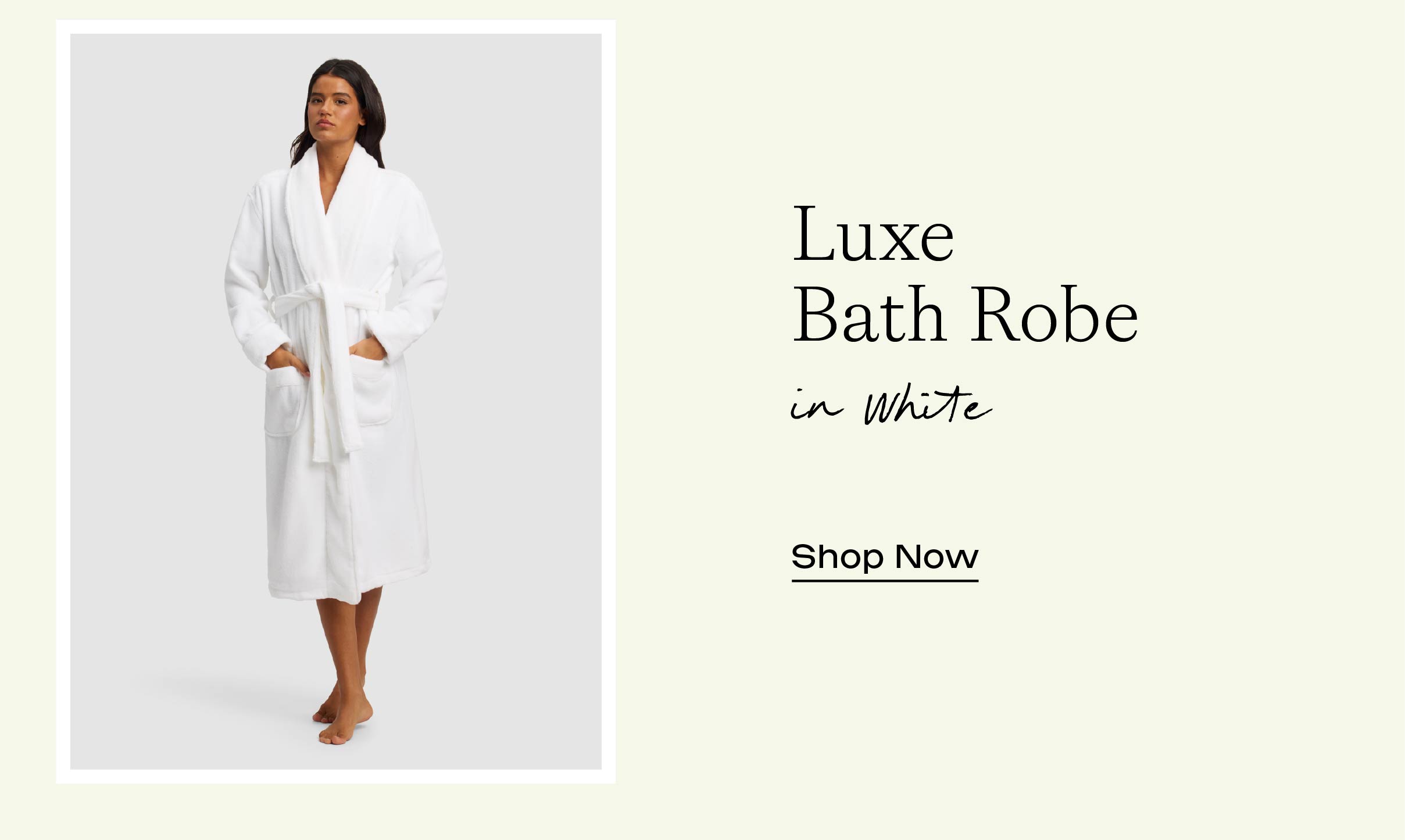 Luxe Bath Robe in White - Shop Now