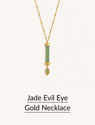 Jade Evil Eye Gold Necklace