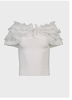 White Off The Shoulder Luxury Knit Pullover Sweater