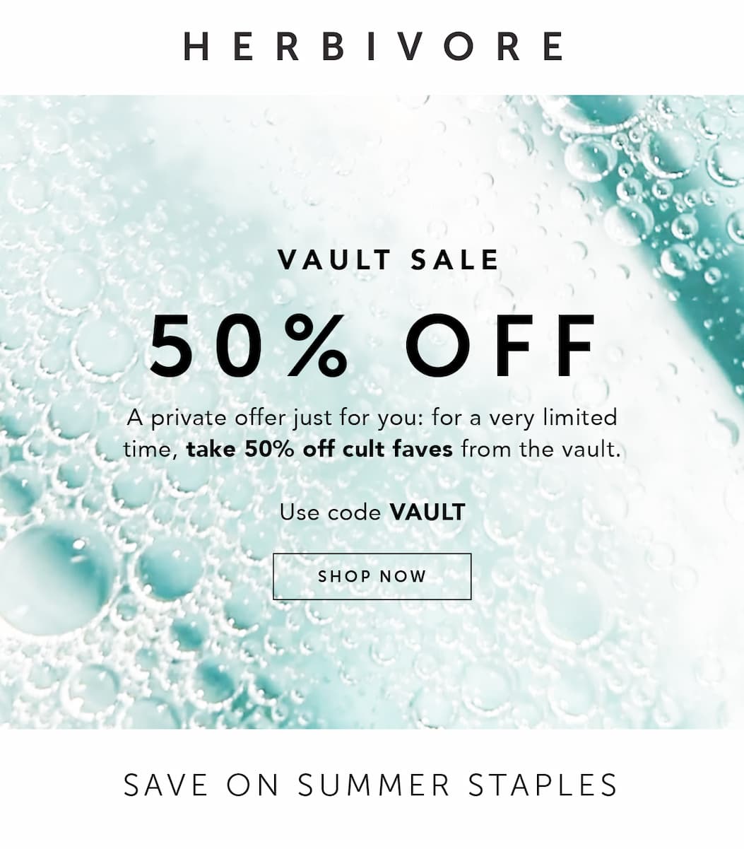 A private offer just for you: for a very limited time, take 50% off cult faves from the vault. Use code VAULT.