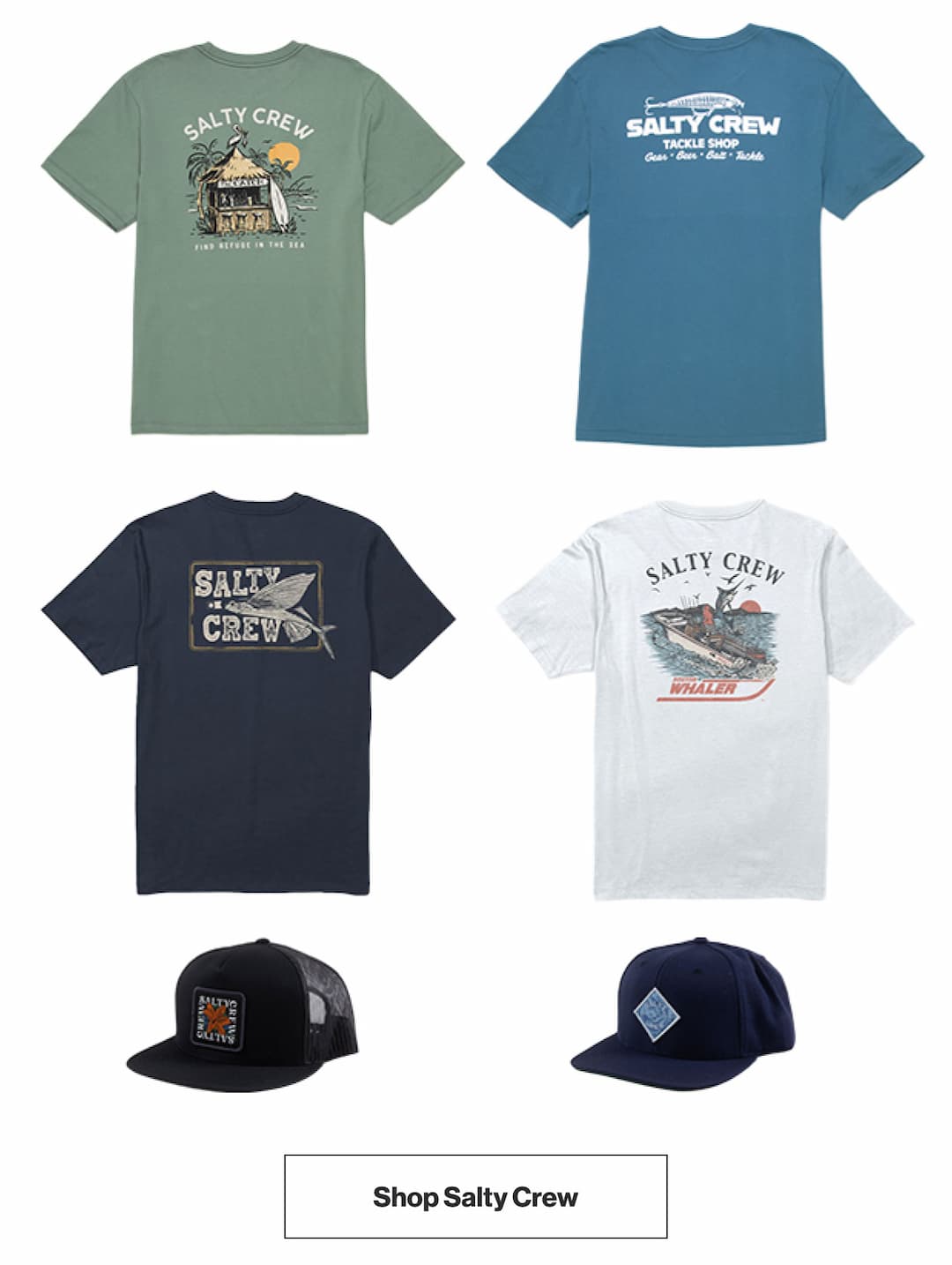 Shop Salty Crew Tees and Hats