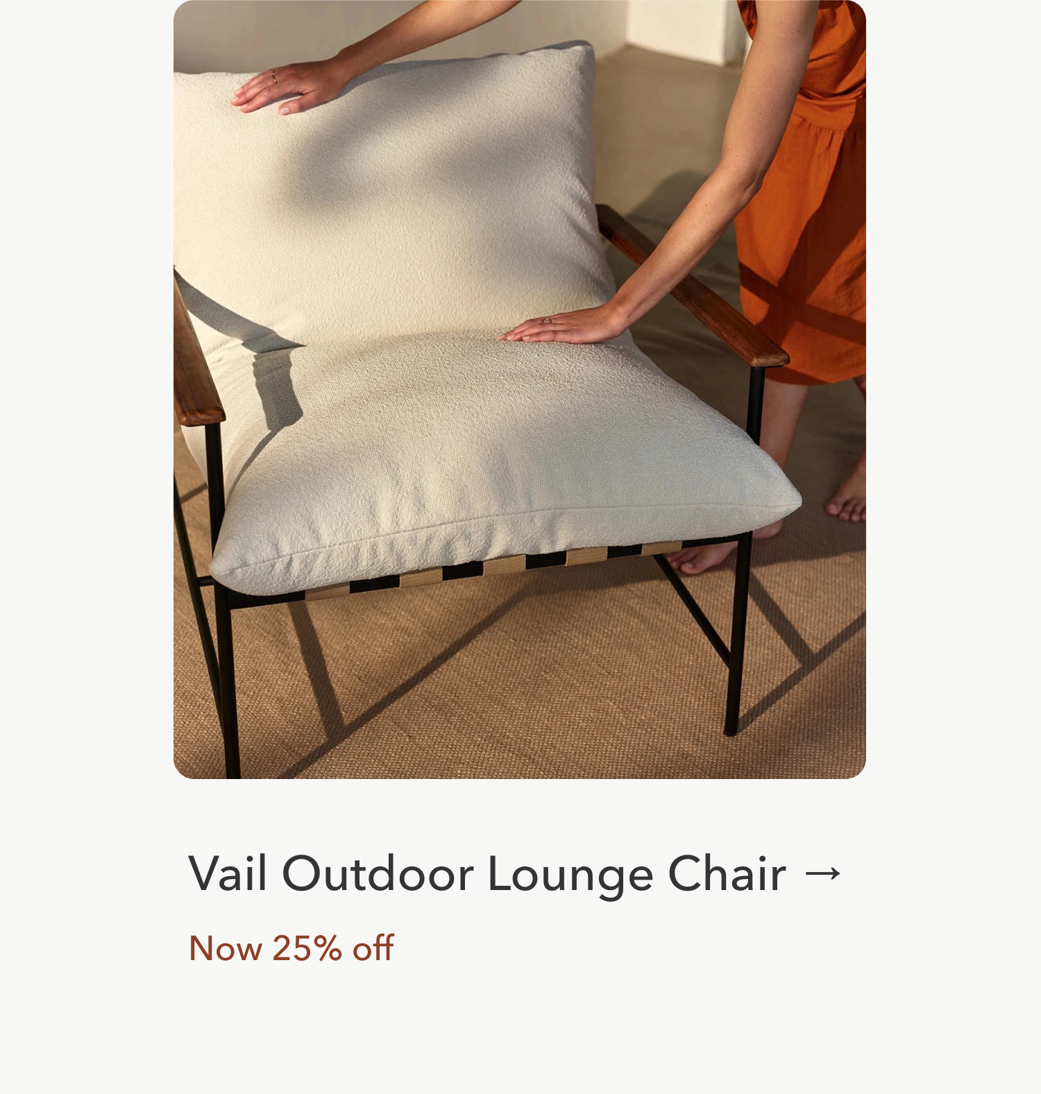 Vail Outdoor Lounge Chair now 25% off